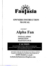 Fantasia Alpha Owner's Instruction Manual