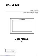 ProHD DT-X73F User Manual