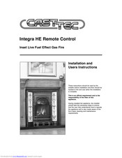Cast Tec Integra HE Installation And User Instructions Manual