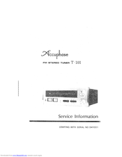 Accuphase T-101 Service Information