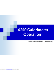 Parr Instrument 6200 Operation Manual
