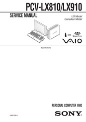 Sony PCV-LX810 Service Manual
