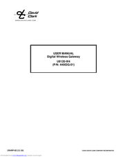 David Clark 44002G-01 User Manual