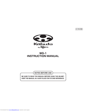 Kabuto WG-1 Instruction Manual