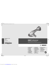 Bosch GWS Professional 18V-115 C Original Instructions Manual