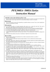 TDK-Lambda PFE500SA Series Instruction Manual