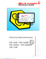 Bachmann TW-100DB Technical Documentation Manual