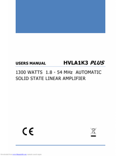 RF Power HVLA1K3 PLUS User Manual