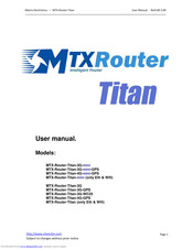 Titan MTX-Router-Titan-3G User Manual