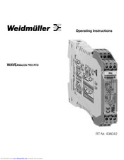 Weidmuller WAS5 PRO RTD Operating Instructions Manual
