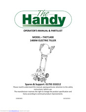 The Handy 193855001 Operators Manual And Parts Lists