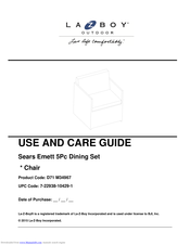 LAZBOY D71 M34967 Use And Care Manual