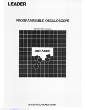 Leader LBO-5880 Instruction Manual