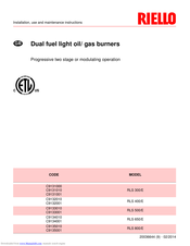 Riello RLS 650/E Installation, Use And Maintenance Instructions