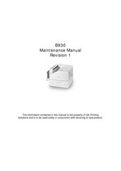 Oki B930 Series Service Manual