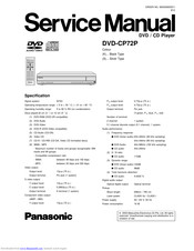 Panasonic DVD-CP72P Service Manual