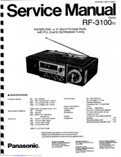 Panasonic RF-3100 Service Manual