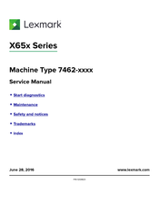 Lexmark 7462 series Service Manual
