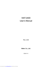 Watec WAT-2400 User Manual