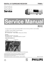 Philips FR999 Service Manual