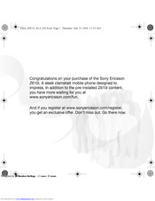 Sony Ericsson Z610i Manuals Manualslib