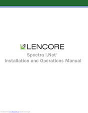 Lencore Spectra i.Net Installation And Operation Manual