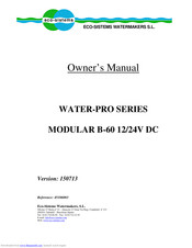 ECO SISTEMS WATER-PRO MODULAR B-60 Owner's Manual