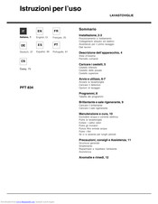 Hotpoint Ariston PFT 834 Installation And User Manual