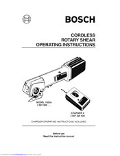 Bosch 1925A Operating Instructions Manual