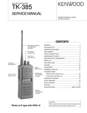 Kenwood TK-385 Service Manual