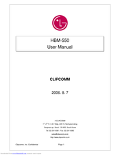 LG HBM-550 User Manual