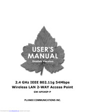 Planex GW-AP54SP-P User Manual