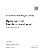 GE MOA 280i Operation And Maintenance Manual