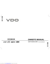 VDO CD7326U-OR Owner's Manual