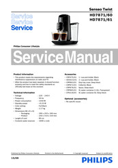 Philips Senseo Twist HD7871/61 Service Manual