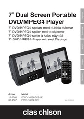 Clas Ohlson PDVD-163BHD2P Instruction Manual
