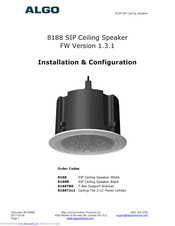 Algo 8188 Installation/Configuration Manual