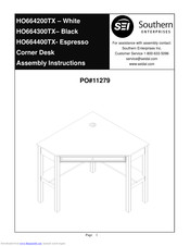 SEI HO664200TX Assembly Instructions Manual