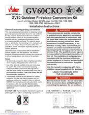Valor GV60CKO Installation Instructions Manual