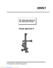 Texas Equipment Power Split 610 V Instruction Manual