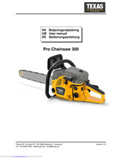 Texas Equipment Pro Chainsaw 300 User Manual