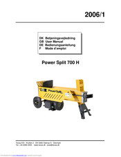 Texas Equipment Power Split 700 H User Manual