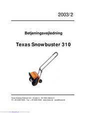 Texas Equipment Snowbuster 310 User Manual