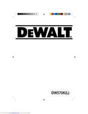 DeWalt DW570K Manual