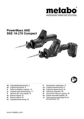 Metabo SSE 18 LTX Compact Original Instructions Manual