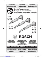 Bosch 30-290 Operating/Safety Instructions Manual