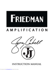 Friedman JJ-100 Instruction Manual
