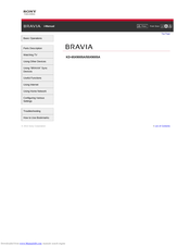 Sony Bravia KD-65X9005A I-Manual