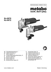 Metabo Ku 6872 Original Instructions Manual