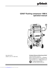 Grunbeck GENO-flushing compressor 1988 K Operation Manual